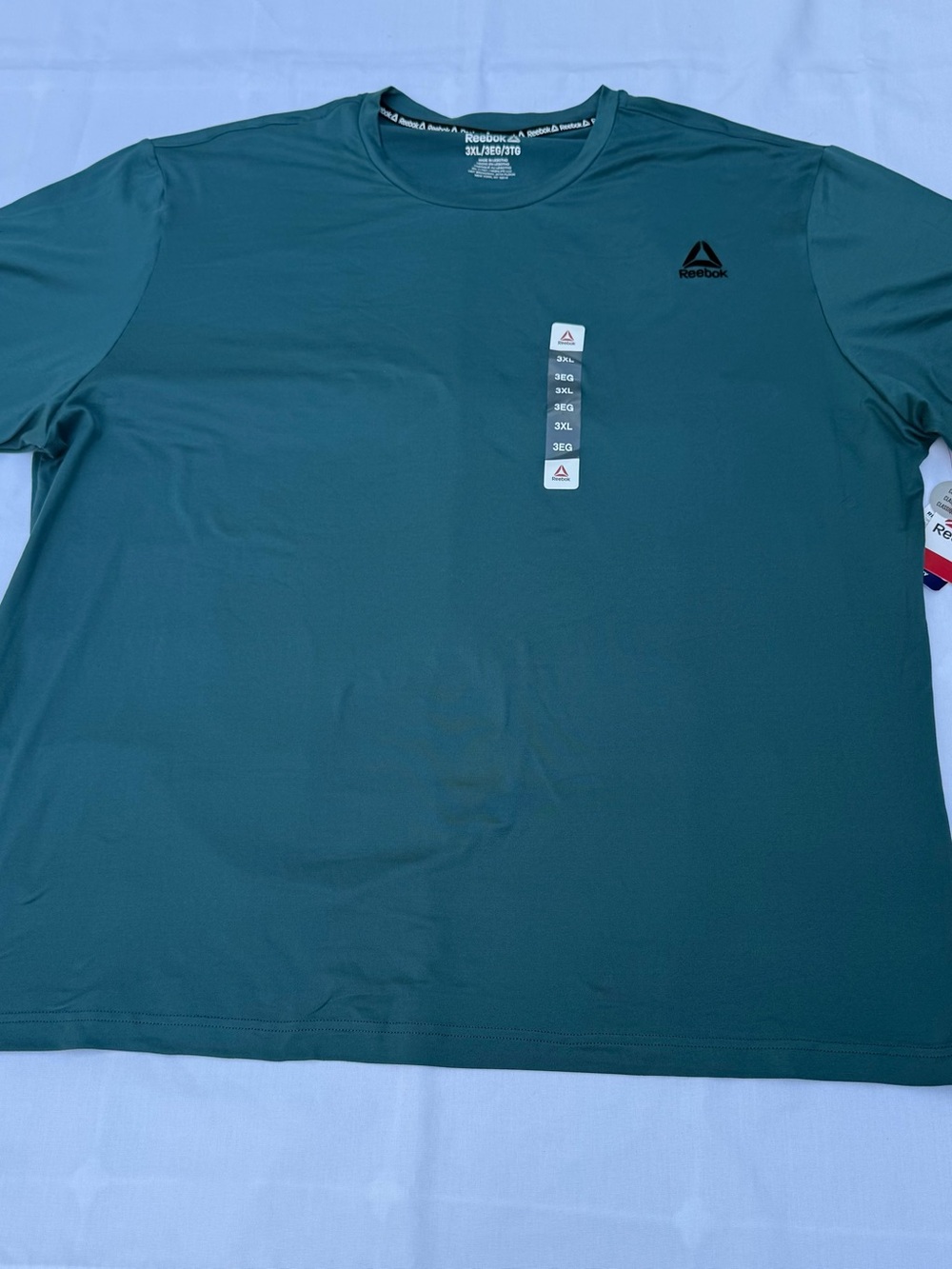Reebok Men’s Short Sleeve Crew Tee in Teal size 3XL
